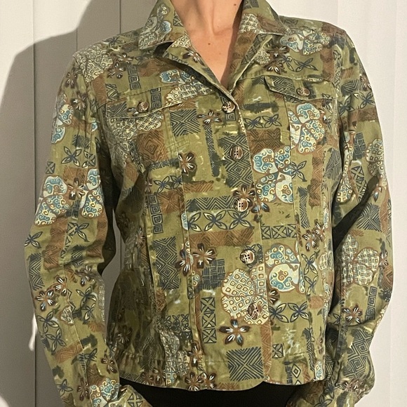 Womens jacket blouse unique pattern - Picture 1 of 3